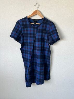 Marc By Marc Jacobs Blue and Navy Plaid Dress